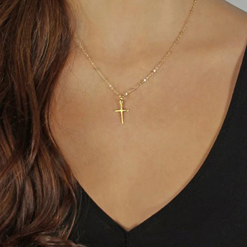 Classic Retro Jesus Cross Pendant Necklace